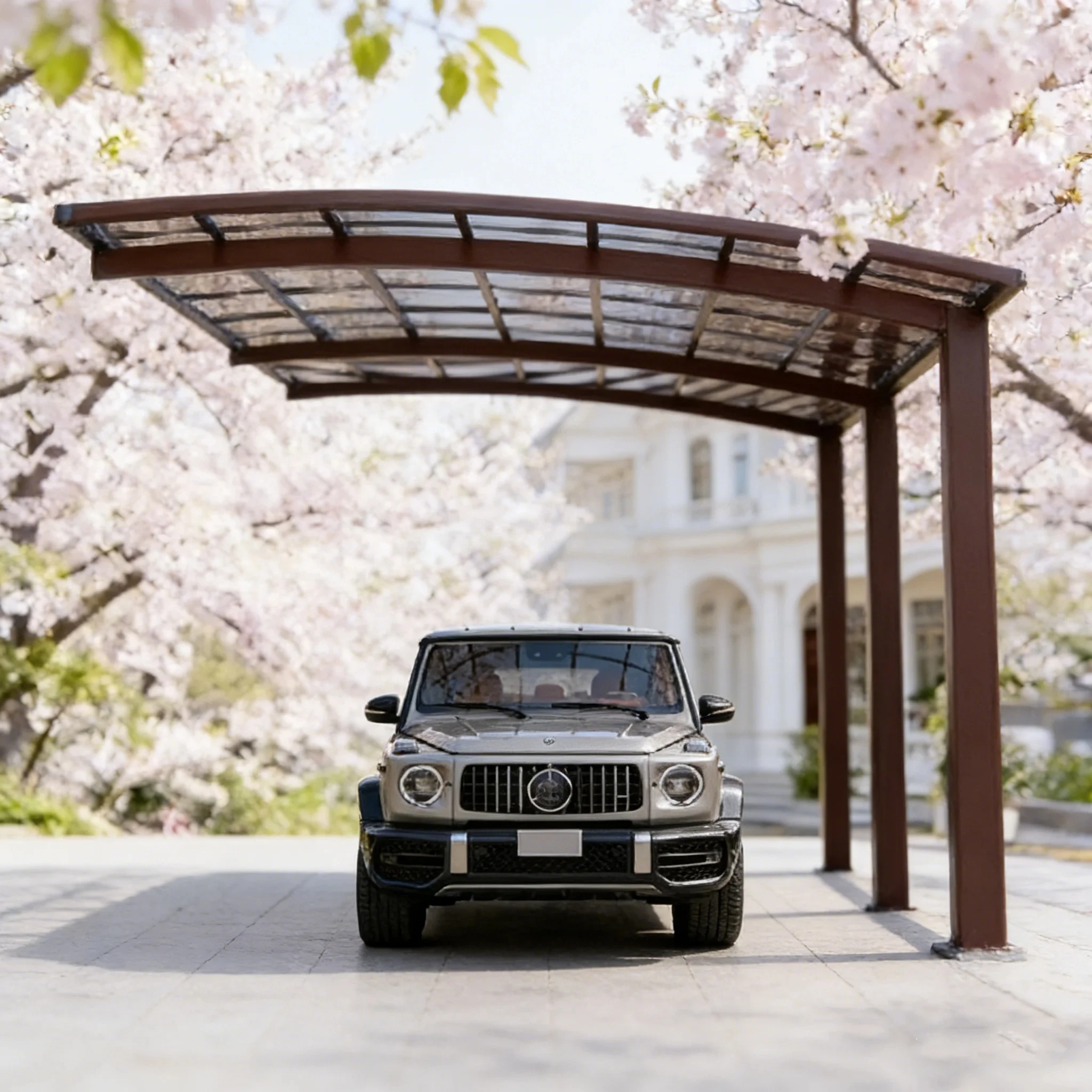Waterproof Impact Resistant Car Carport For Country House Auto Garage Canopy For Car Ruggedized Premium Aluminum Alloy Outdoor - Image 2