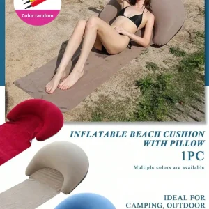 Outdoor Camping Foldable Inflatable Beach Mat, Compact, Convenient and Simple Camping Outdoor Mat, Suitable For Beach Parties