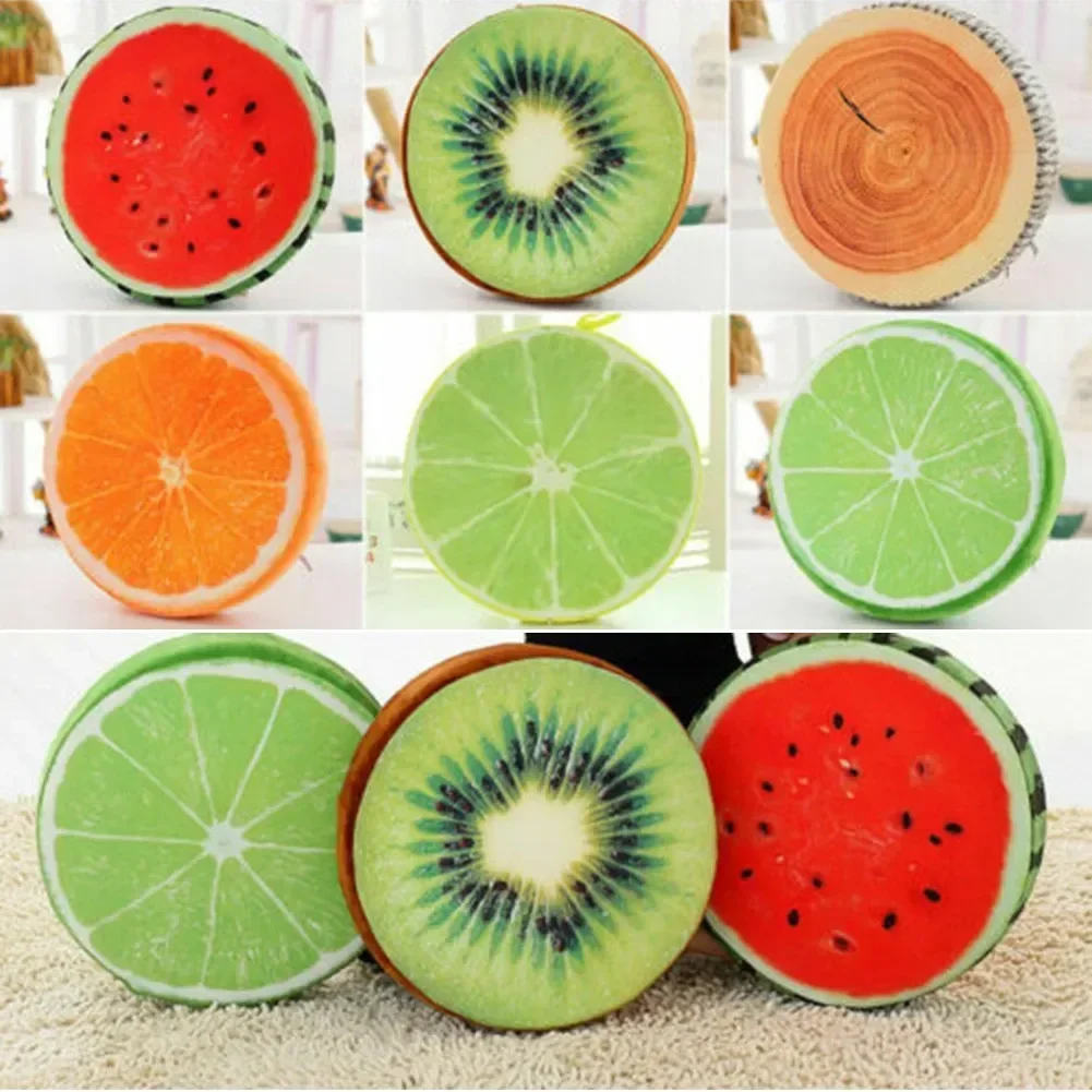 Cartoon Fruits Print Round Bar Chair Cushion Cover Anti-Slip Seat Cushion Slipcover Soft Stool Cushion Covers Slipcover - Image 6