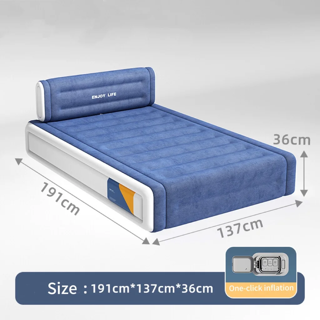 Modern Full-Size Inflatable Air Mattress Built-in Pump Convertible Blow-Up Airbed For Home Hospital Outdoor Park/Camping Use - Image 2