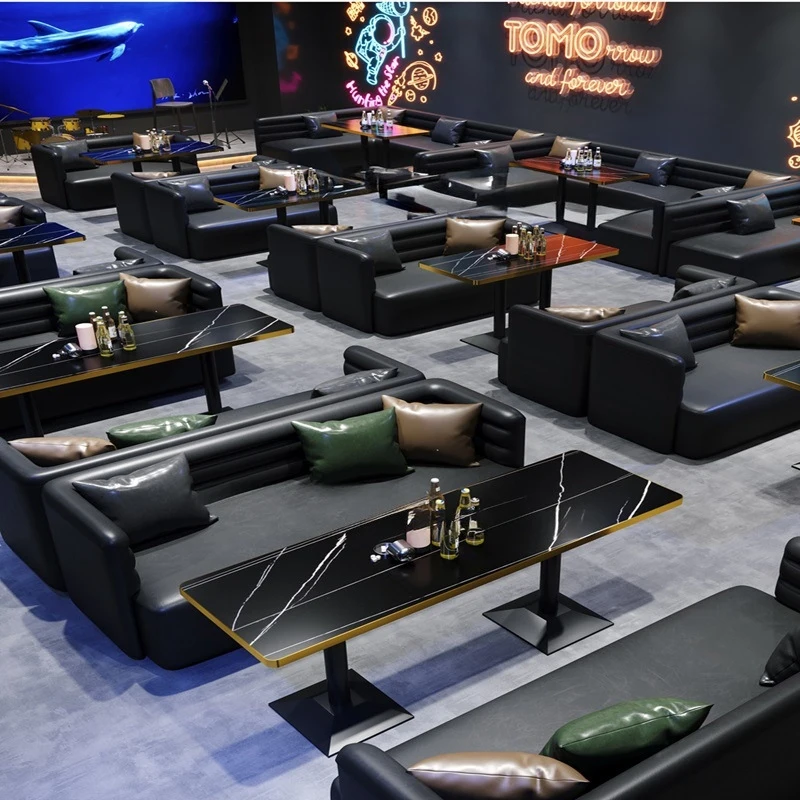 Cafe, Bar, Lounge Table And Chair Set, Milk Tea Shop, Western , Barbecue , Music Restaurant, Tavern Booth So - Image 3