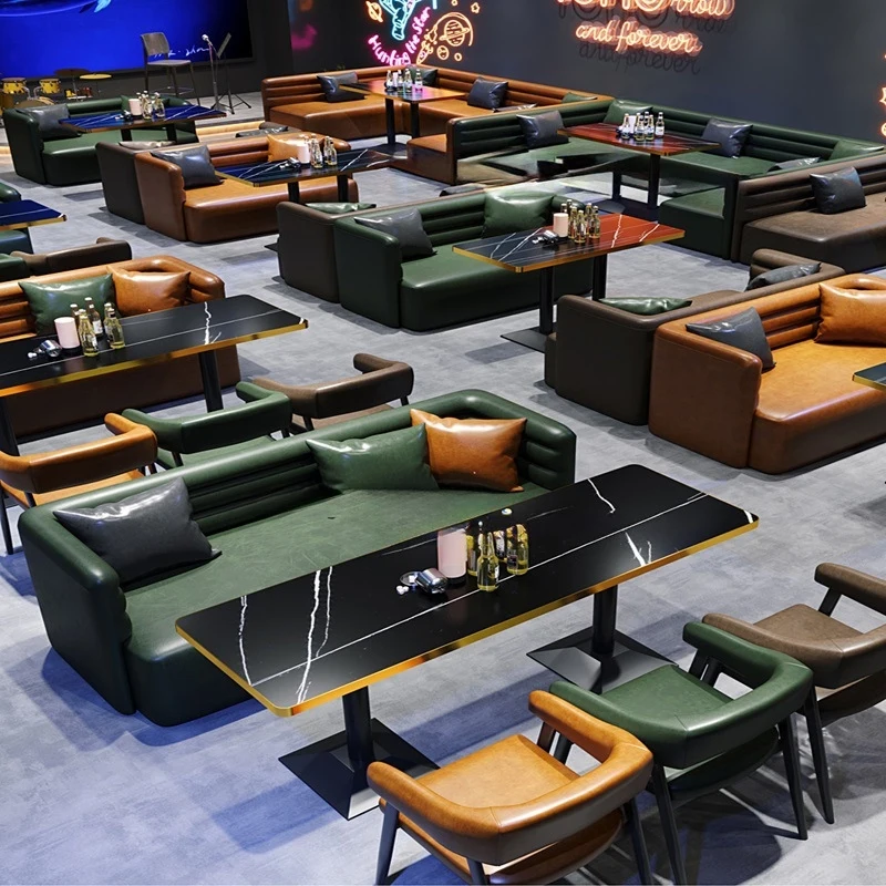 Cafe, Bar, Lounge Table And Chair Set, Milk Tea Shop, Western , Barbecue , Music Restaurant, Tavern Booth So - Image 2