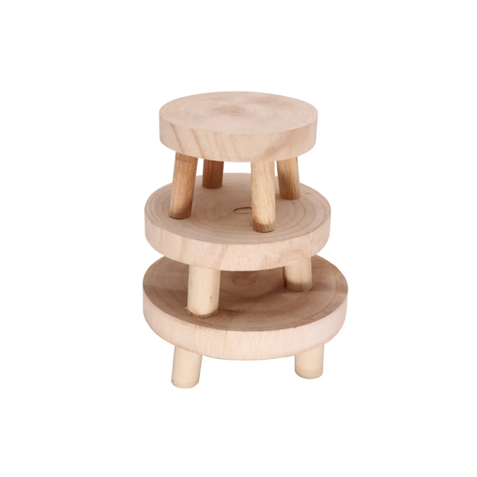Creative Wooden Plant Storage Holder Green Durable Plant Holder Display Succulent Flower Pot Holder Home Garden Patio Decor - Image 3