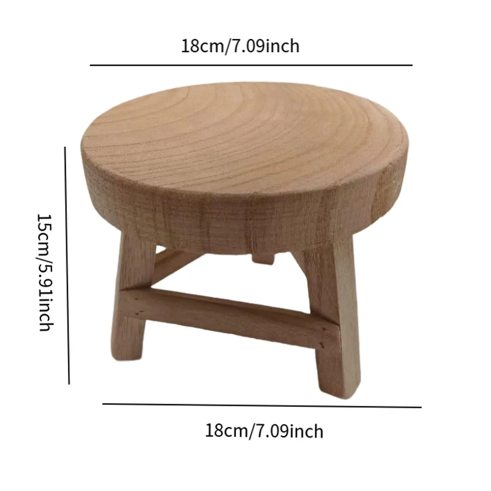 Wooden Stool for Plant Pedestal Rustic Display Stand Indoor Outdoor Plant Stool for Office Bonsai Garden Desktop Home Decoration - Image 6