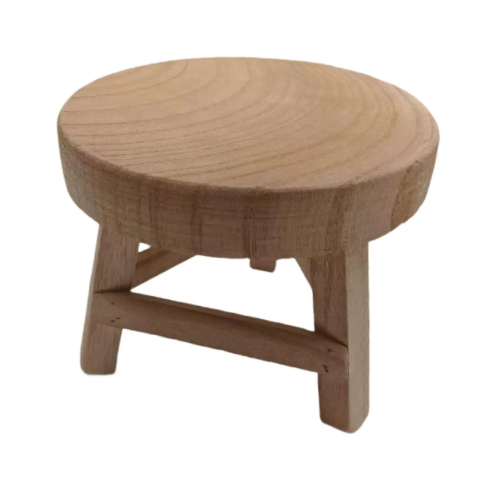 Wooden Stool for Plant Pedestal Rustic Display Stand Indoor Outdoor Plant Stool for Office Bonsai Garden Desktop Home Decoration - Image 2