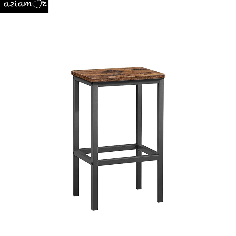 Bar Table Set, Square Bar Table with 2 Bar Chairs, Industrial Style Bar Chairs for Kitchen Breakfast Table, Bar, Living Room, Ba - Image 4