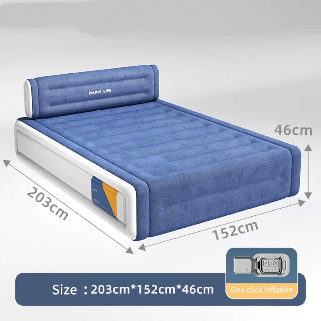 Modern Full-Size Inflatable Air Mattress Built-in Pump Convertible Blow-Up Airbed For Home Hospital Outdoor Park/Camping Use - Image 6
