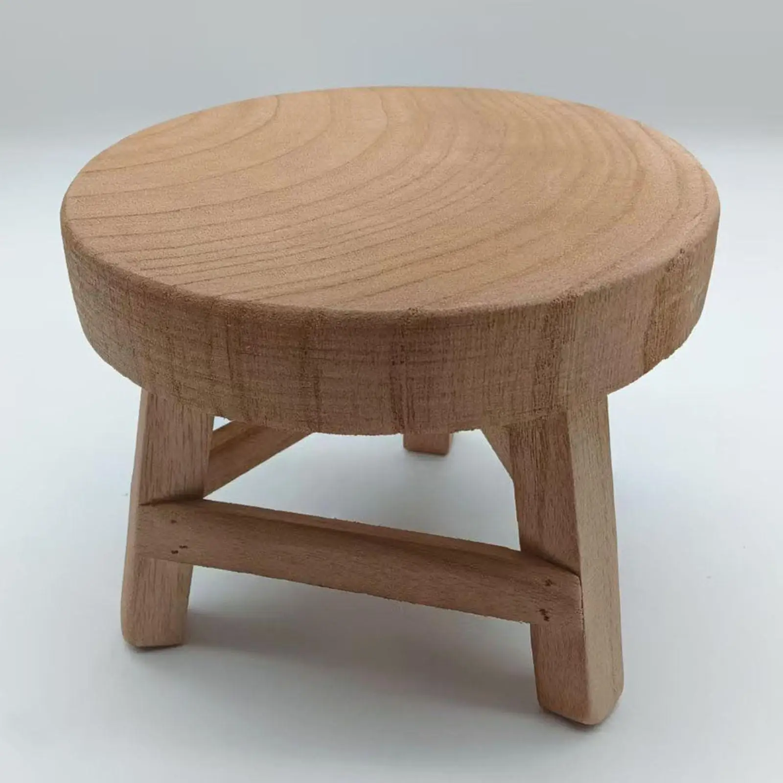 Wooden Stool for Plant Pedestal Rustic Display Stand Indoor Outdoor Plant Stool for Office Bonsai Garden Desktop Home Decoration - Image 4