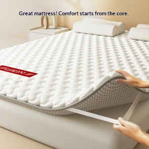 Thick Latex Foam Mattress Topper Cooling Breathable Hypoallergenic Soft Pad Home Dorm Twin Full Queen Bedroom Furnitures