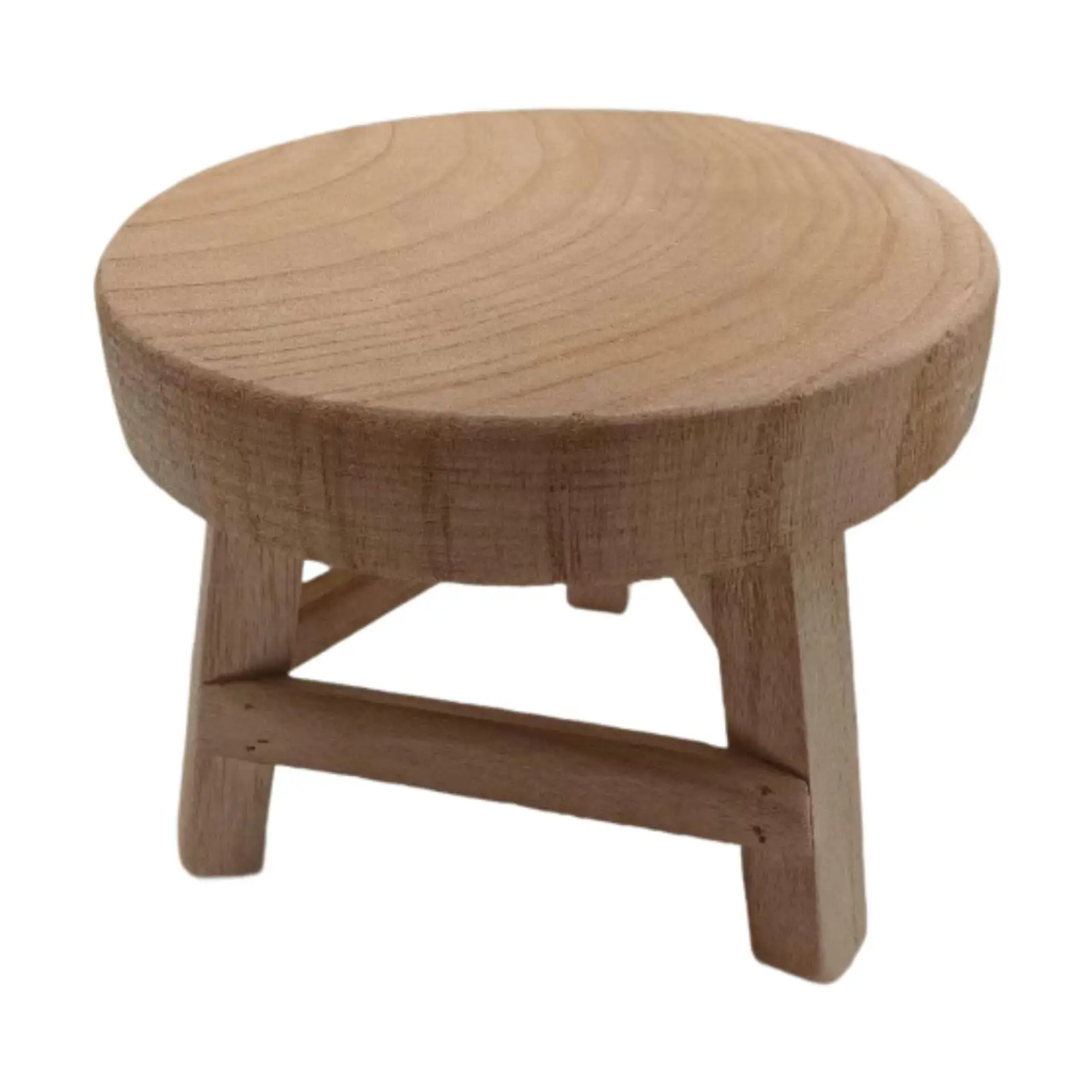 Wooden Stool for Plant Pedestal Rustic Display Stand Indoor Outdoor Plant Stool for Office Bonsai Garden Desktop Home Decoration