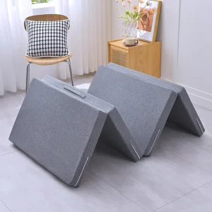 Four-fold sponge folding mattress for sleeping on the floor, office single nap pad, Japanese lazy tatami mat