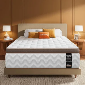 BedStory 14 Inch Mattress Firm Hybrid Orthopedic Spinal Support Mattress For Back Pain Relief Cooling Gel Memory Foam Bed