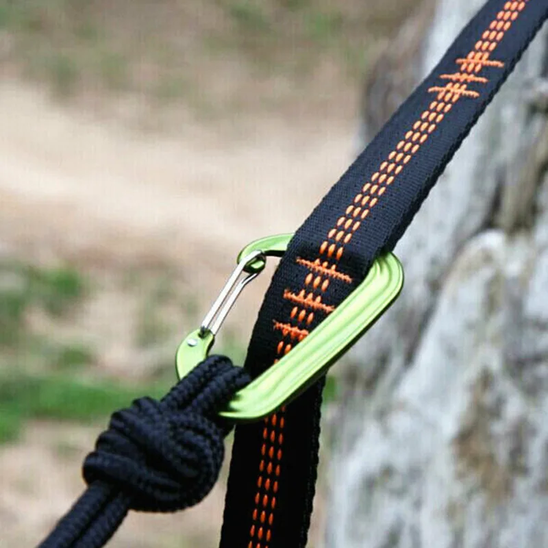 2Pcs High Bearing Capacity Hammock Straps 600lbs Breaking Strength Polyester Hammock Belt Rope 5 Ring Correias De Poliéster - Image 4