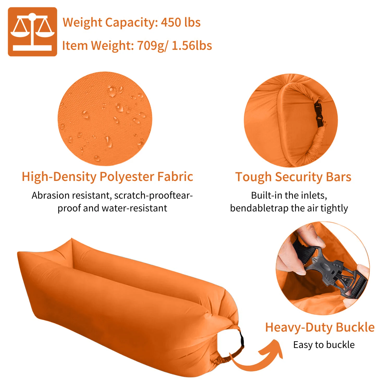 Single Person Lazy Inflatable Sofa Portable Outdoor Beach Air Sofa Bed Folding Camping Sleeping Bag for Comfortable Rest - Image 4
