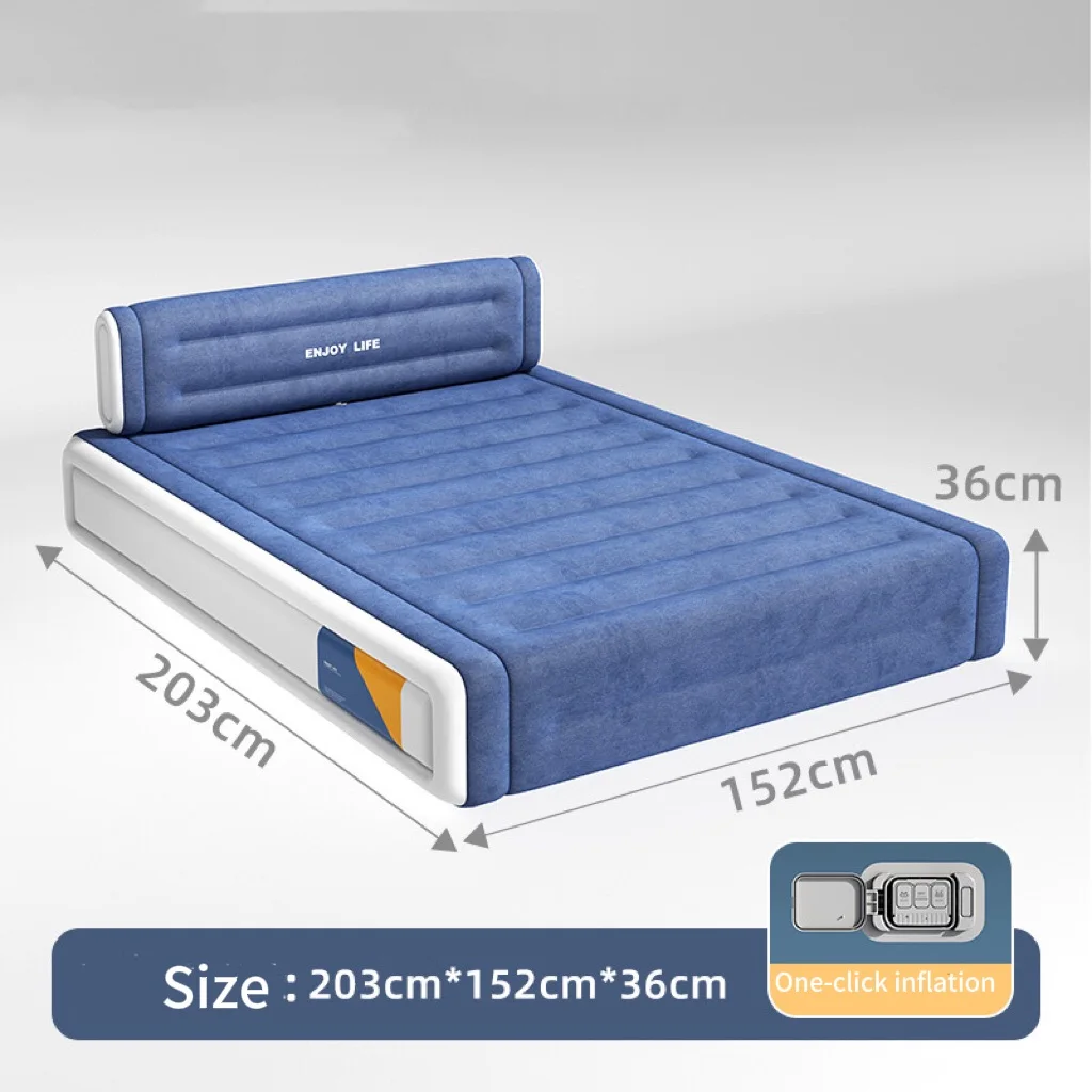 Modern Full-Size Inflatable Air Mattress Built-in Pump Convertible Blow-Up Airbed For Home Hospital Outdoor Park/Camping Use - Image 5