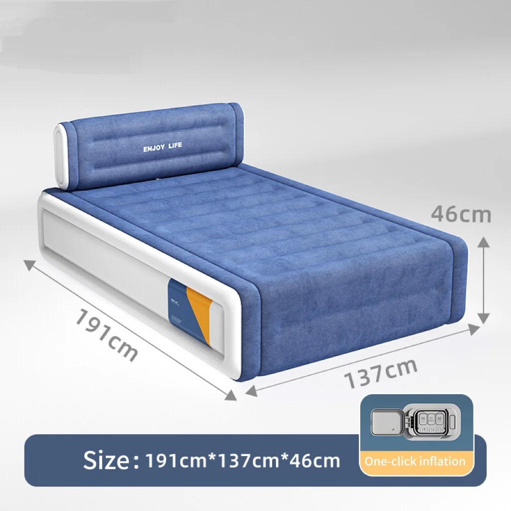 Modern Full-Size Inflatable Air Mattress Built-in Pump Convertible Blow-Up Airbed For Home Hospital Outdoor Park/Camping Use - Image 4