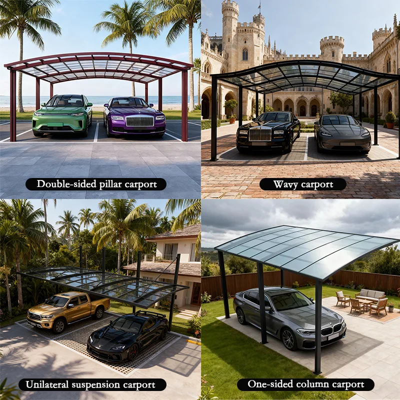 Waterproof Impact Resistant Car Carport For Country House Auto Garage Canopy For Car Ruggedized Premium Aluminum Alloy Outdoor - Image 5