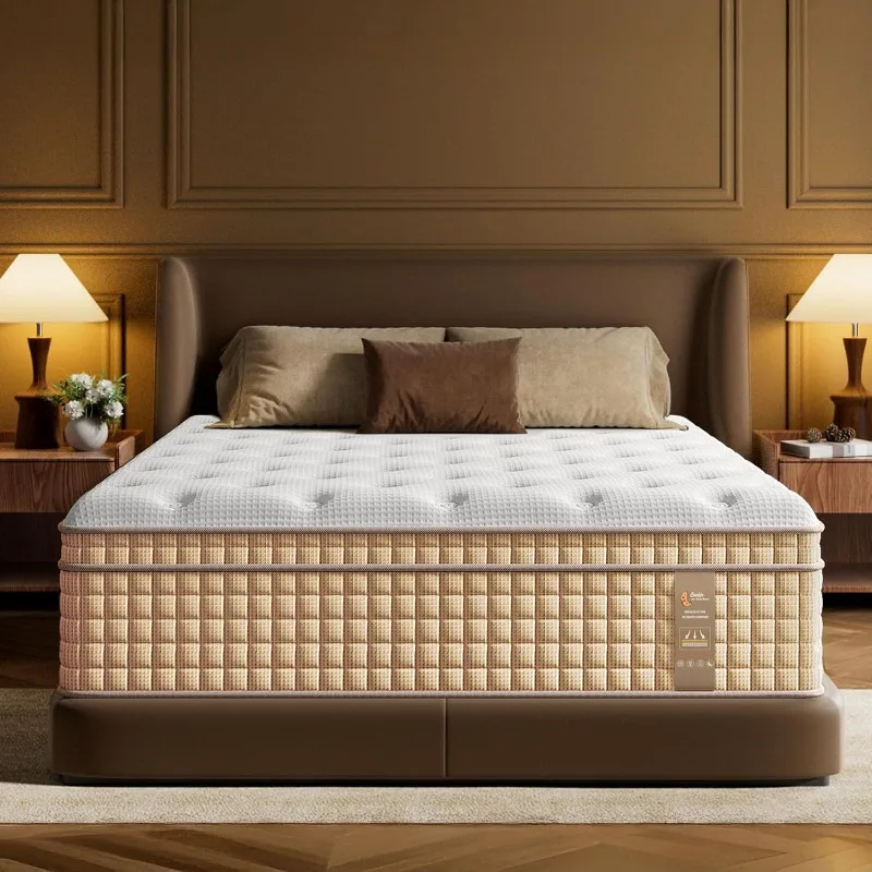 BedStory Firm Full Mattress 12 Inch, Hotel Collection Hybrid Mattress with Extra Back & Hip Support, Deep Sleep Comfort,