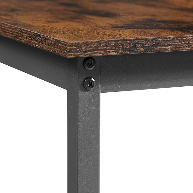 Bar Table Set, Square Bar Table with 2 Bar Chairs, Industrial Style Bar Chairs for Kitchen Breakfast Table, Bar, Living Room, Ba - Image 3